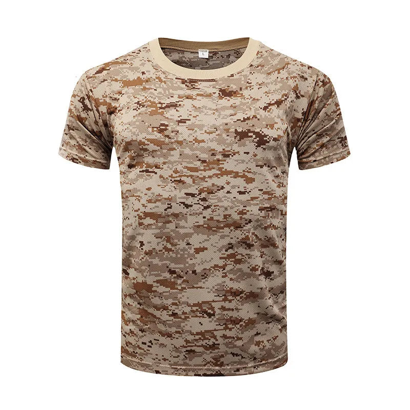 Hot Quick Dry Camo Hunting Shirt Men Tactical Army Military Fishing Hiking Outdoor Camouflage T-Shirt