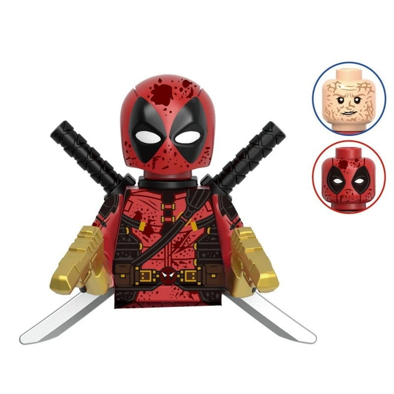 G0139 Marvel Building Blocks Mini Model Figures Big Goblin Spiderman Iron Man Venom Captain Hawk Deadpool Armor City Gifts Toys