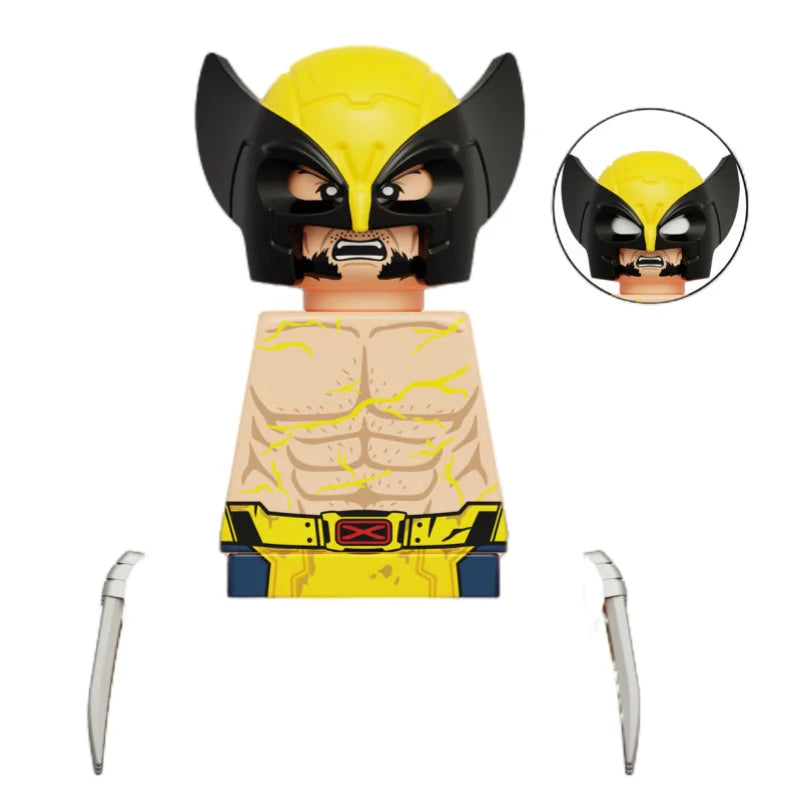 G0139 Marvel Building Blocks Mini Model Figures Big Goblin Spiderman Iron Man Venom Captain Hawk Deadpool Armor City Gifts Toys