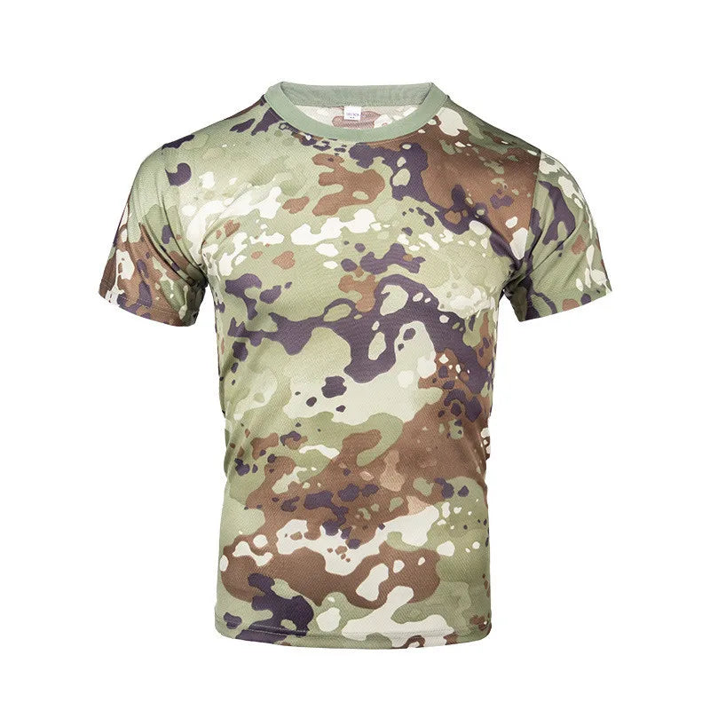 Hot Quick Dry Camo Hunting Shirt Men Tactical Army Military Fishing Hiking Outdoor Camouflage T-Shirt