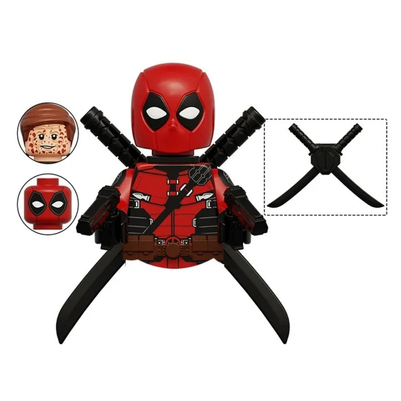 G0139 Marvel Building Blocks Mini Model Figures Big Goblin Spiderman Iron Man Venom Captain Hawk Deadpool Armor City Gifts Toys