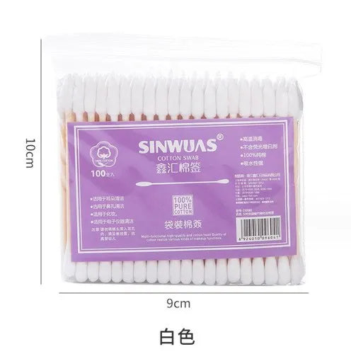 100pcs Bamboo Baby Cotton Swab Cleaning of Ears Tampons Health Beauty Cotton Swab Ear Cleaning Sticks