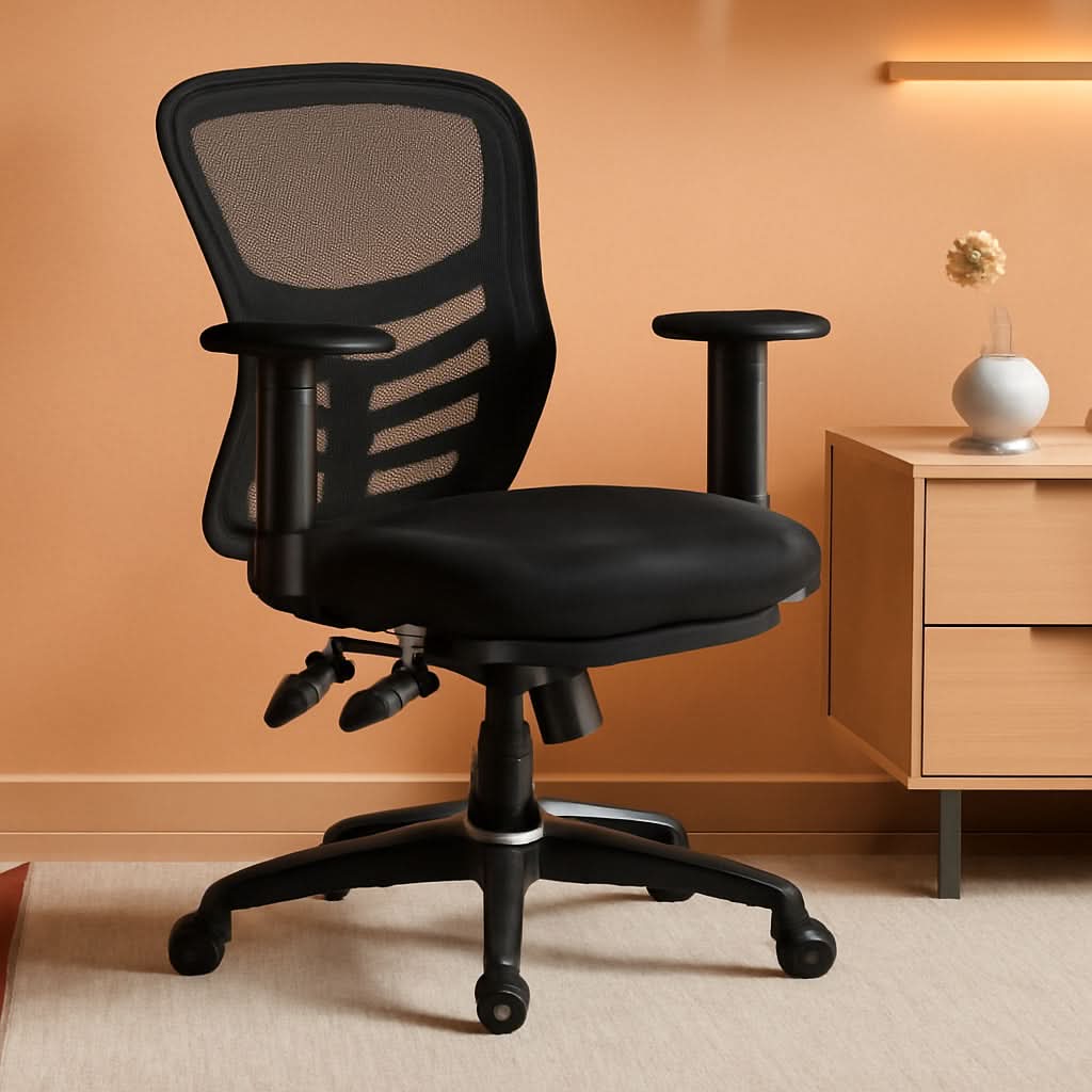 Articulate Ergonomic Mesh Office Chair Black Lumbar Support-0