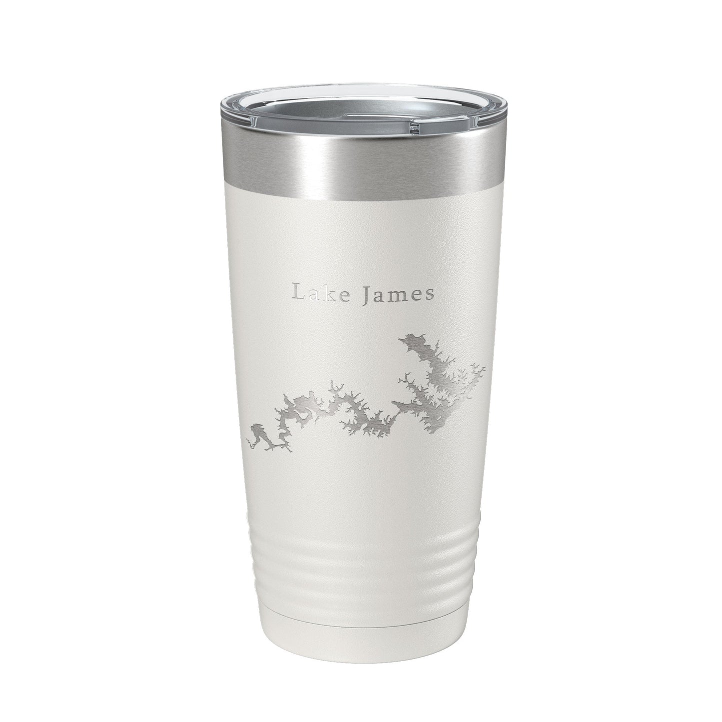 Lake James Map Tumbler Travel Mug Insulated Laser Engraved Coffee Cup North Carolina 20 oz-1