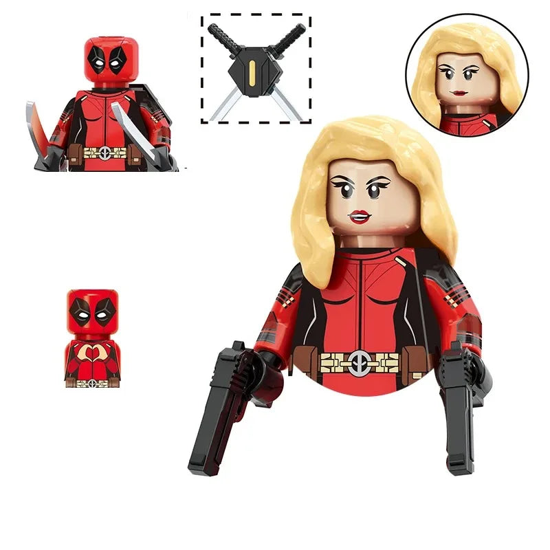 G0139 Marvel Building Blocks Mini Model Figures Big Goblin Spiderman Iron Man Venom Captain Hawk Deadpool Armor City Gifts Toys