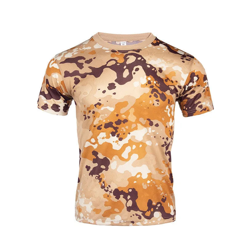 Hot Quick Dry Camo Hunting Shirt Men Tactical Army Military Fishing Hiking Outdoor Camouflage T-Shirt